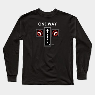 One-Way Jesus Sign Long Sleeve T-Shirt